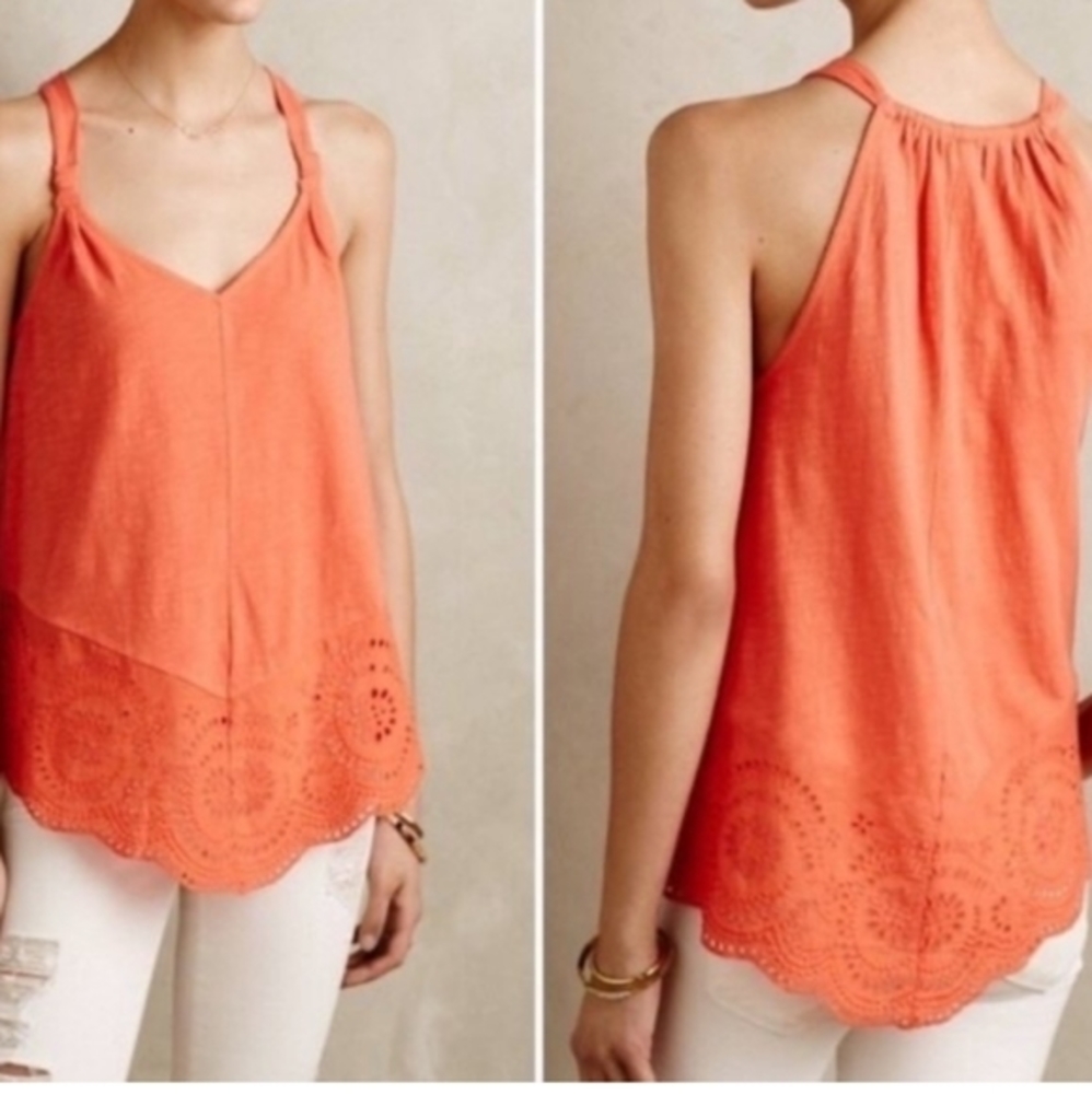 Anthropologie Meadow Rue Sleeveless Halter Tank Top Blouse Size 8